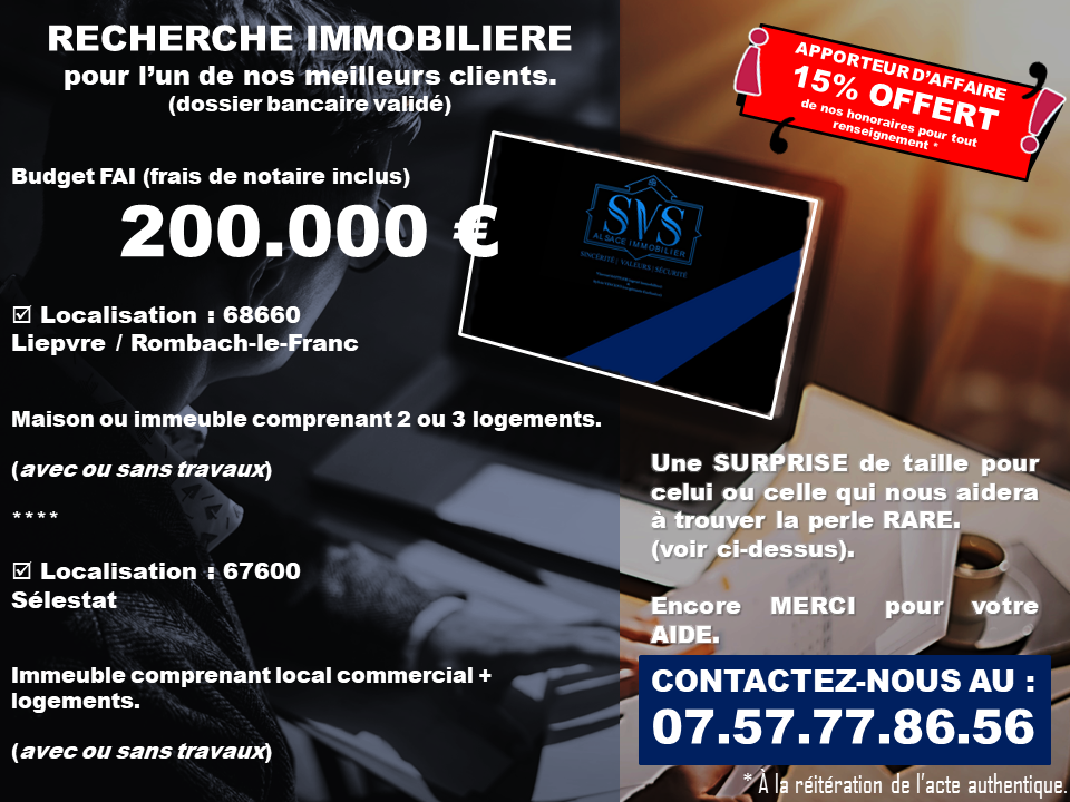 Agence immobilière de SVS Alsace Immobilier